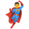 Man Superhero emoji on Google